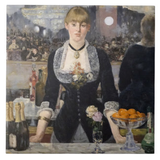 Azulejo Chica camarera victoriana en Folies Bergere, Franc