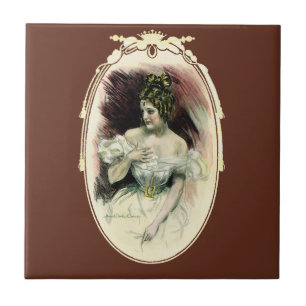 Azulejo Chica Christy antigua, retrato de boda antiguo