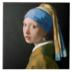 Azulejo Chica con Pearl Earring, Johannes Vermeer