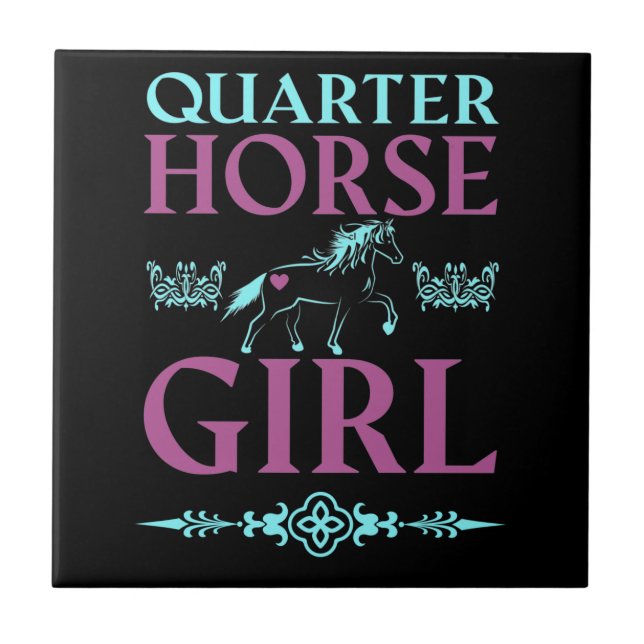 Azulejo Chica Cute Quarter Horse (Frente)