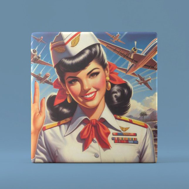 Azulejo Chica de avión de Vintage (Subido por el creador)