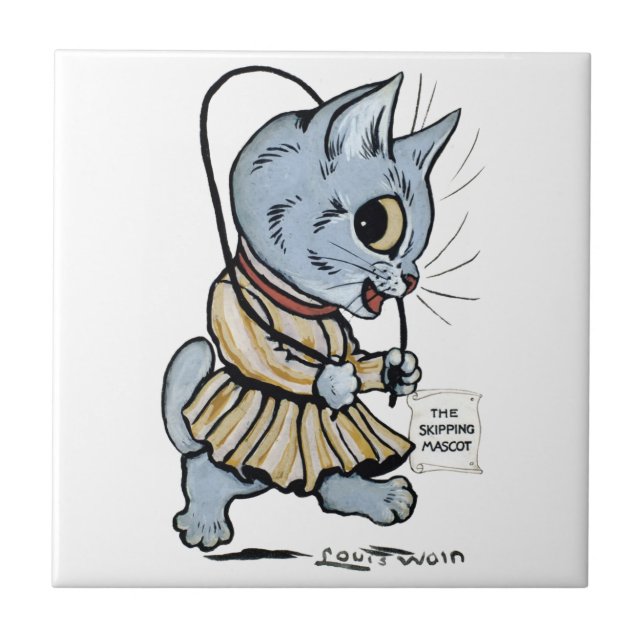 Azulejo Chica de gato, Louis Wain (Frente)