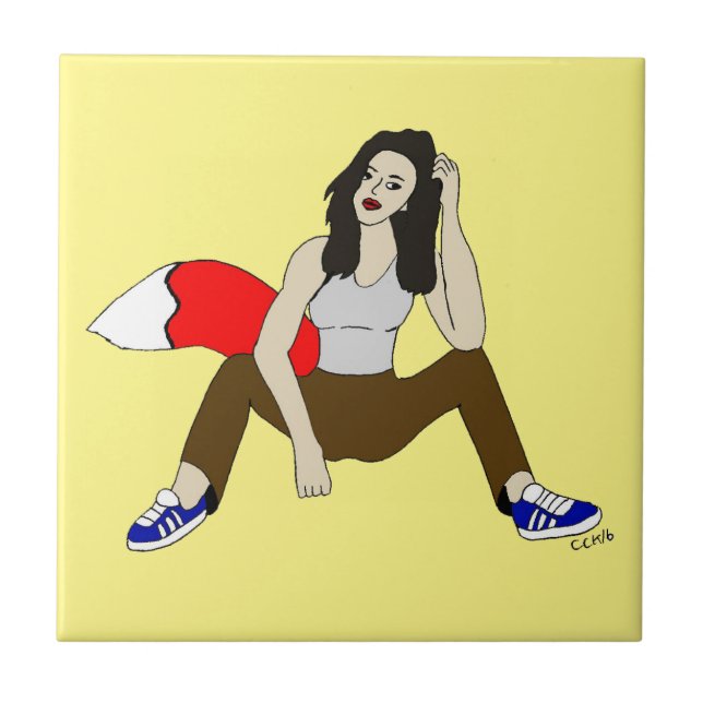 Azulejo chica foxy (Frente)