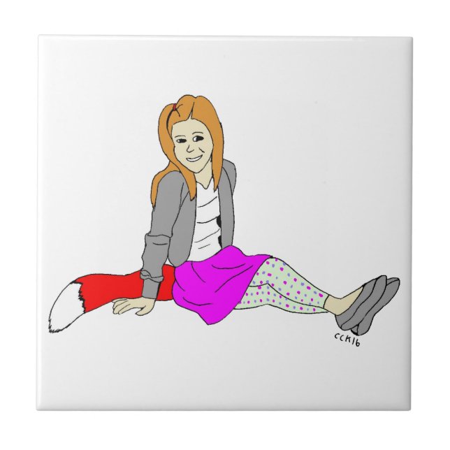 Azulejo chica foxy (Frente)