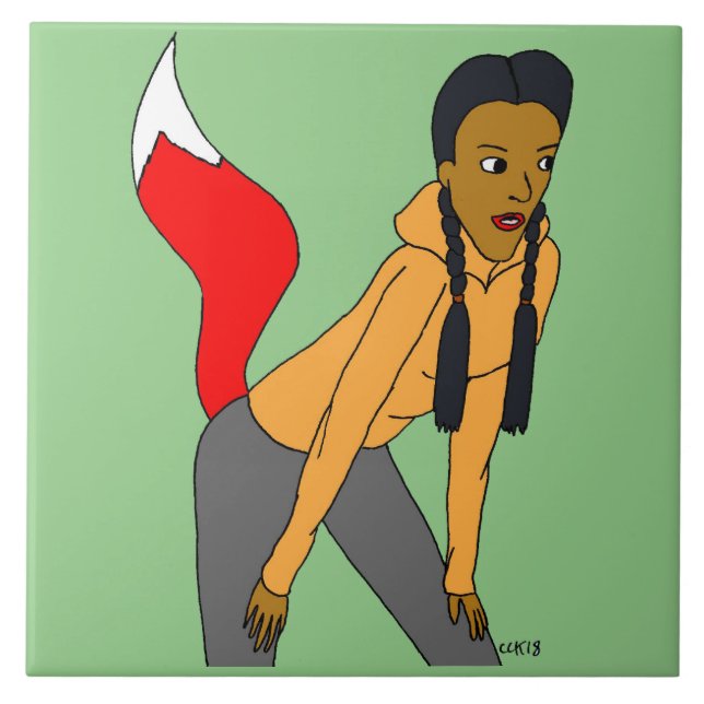 Azulejo chica foxy (Frente)
