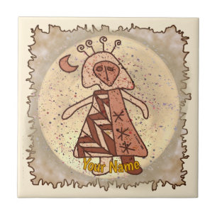 Azulejo Chica Luna Tribal