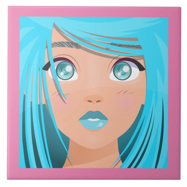 AZULEJO CHICA PERSONALIZADO ANIME (Frente)