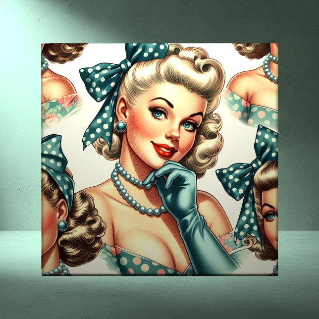 Azulejo Chica Retro Clásica Monada (Subido por el creador)
