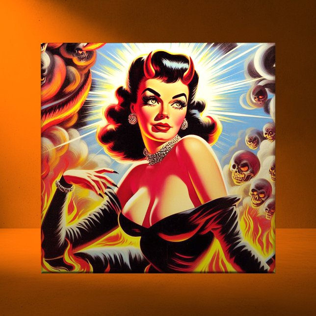 Azulejo Chica Retro Endiablada (Subido por el creador)