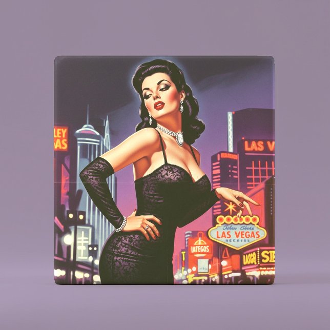Azulejo Chica Retro Las Vegas Pin-up (Subido por el creador)