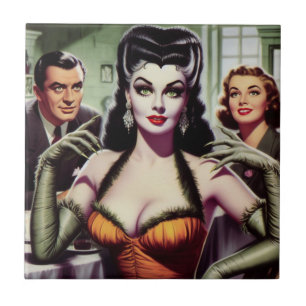 Azulejo Chica Vintage Vampire