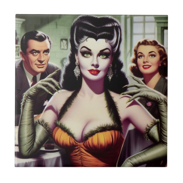 Azulejo Chica Vintage Vampire (Frente)