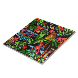 Azulejo Chicas de Hawái