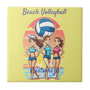 Azulejo Chicas de voleibol de playa Thunder_Cove