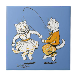 Azulejo Chicas y niños, Louis Wain