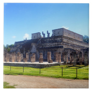 Azulejo Chichen Itza. Guerreros del templo
