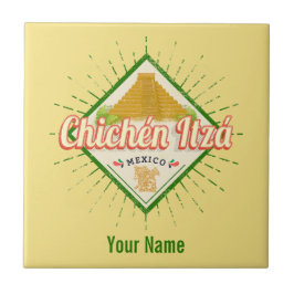 Azulejo Chichen Itza México Retro Mayan Vintage Yucatan