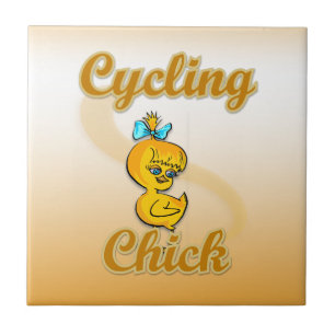 Azulejo Chick ciclista