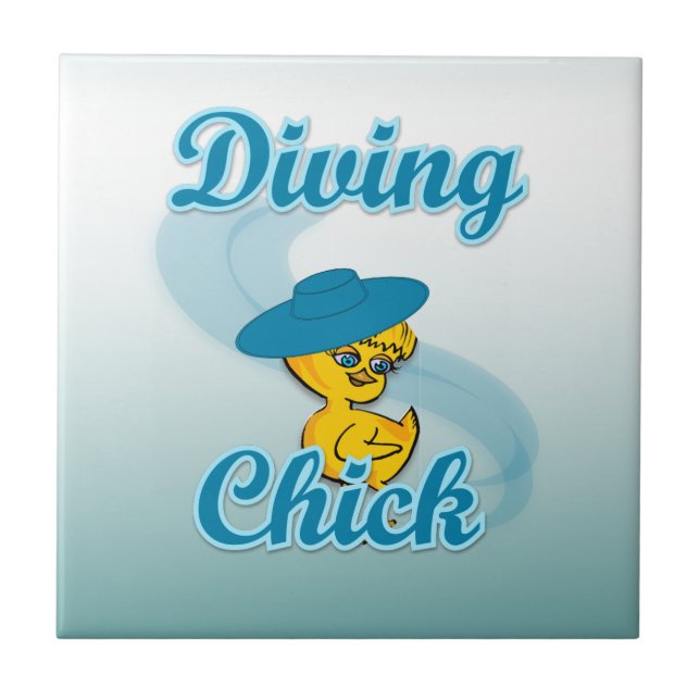 Azulejo Chick de buceo #3 (Frente)
