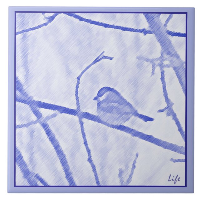 Azulejo Chickadee Life Ceramic Tile (Frente)