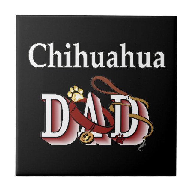Azulejo Chihuahua Dad (Frente)