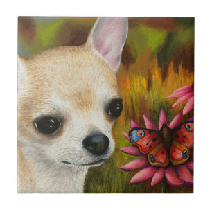 Azulejo Chihuahua Dog 85 Mariposa