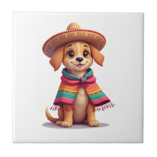 Azulejo Chihuahua México Cinco de Mayo Perro Divertido