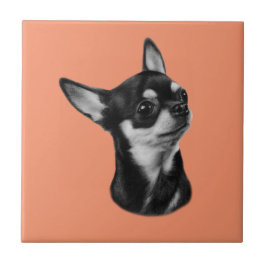 Azulejo Chihuahua pintada a mano por un retrato mascota