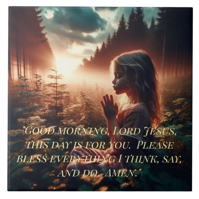 AZULEJO CHILD'S MORNING PRAYER TILE (Frente)