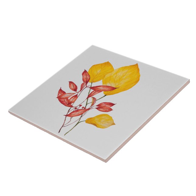 Azulejo Chili y Turmérica en una tela cerámica (Lado)