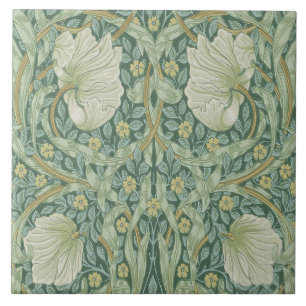 Azulejo Chimenea cerámica William Morris diseños 05