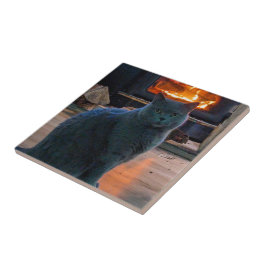 Azulejo Chimenea de gatos Kitty de Shorthair británica