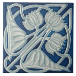 Azulejo Chimenea decorativa estilo Art Nouveau de mosaico