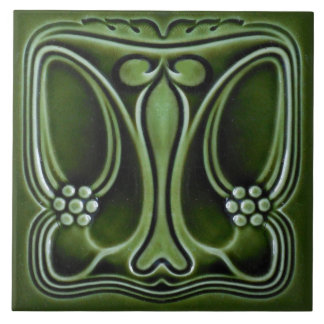 Azulejo Chimenea decorativa estilo Art Nouveau de mosaico