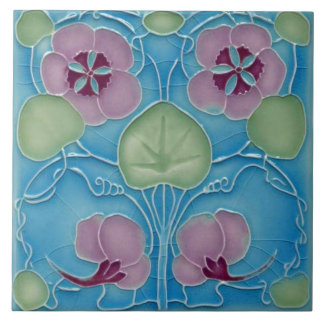 Azulejo Chimenea decorativa estilo Art Nouveau de mosaico