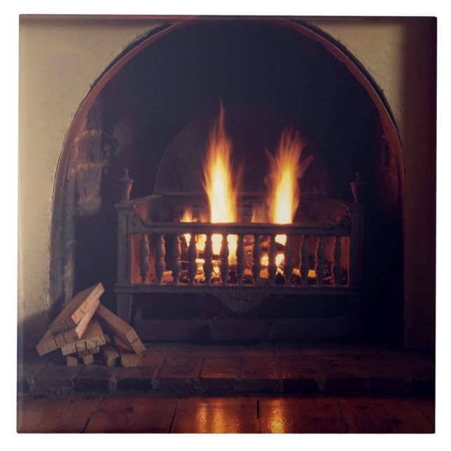 Azulejo Chimenea en casa (Frente)