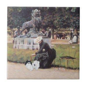 Azulejo Chin japonés en el parque