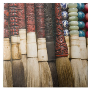 Azulejo China, Shanghai. Cepillos Chenghuang Miao