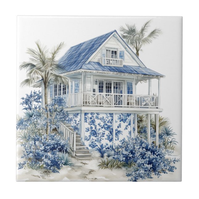 Azulejo Chinoiserie Ceramic Tile (Frente)