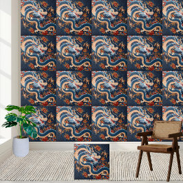 Azulejo Chinoiserie Dragon Tile