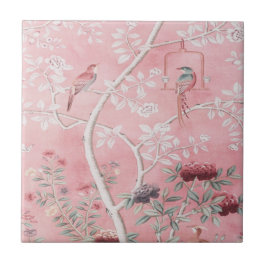 Azulejo Chinoiserie rosa