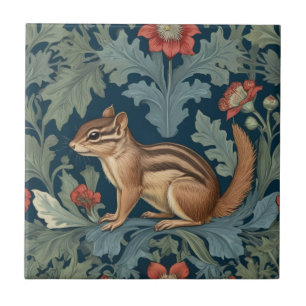 Azulejo Chipmunk William Morris a la izquierda frente a Le