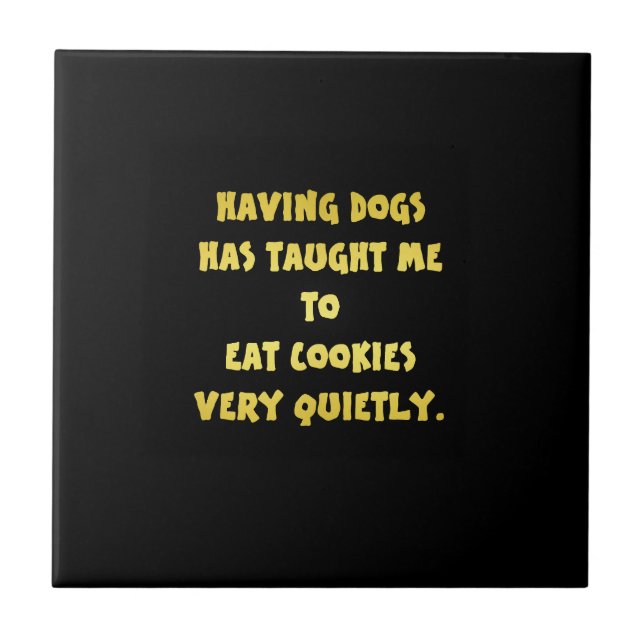 Azulejo Chiste de perros y cookies divertidos (Frente)