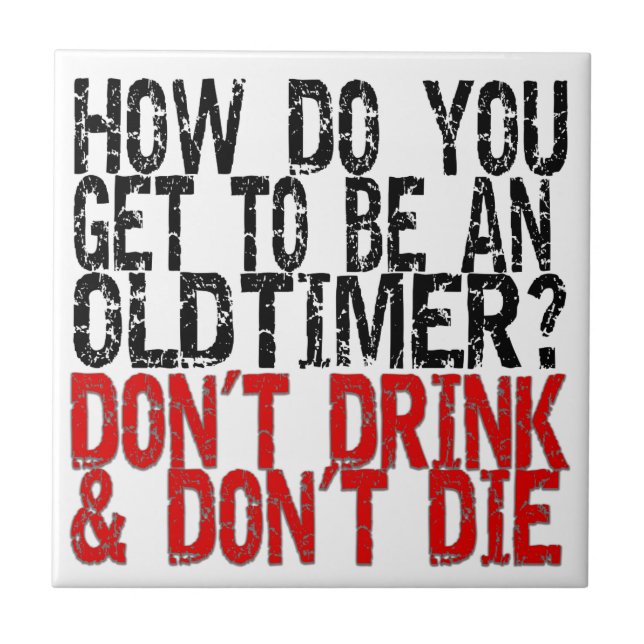 Azulejo Chiste de tiempo antiguo de recuperación (Frente)