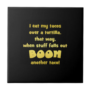 Azulejo Chiste divertido de tortilla Boom