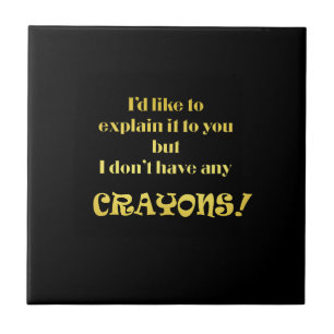 Azulejo Chiste divertido explicado con crayones