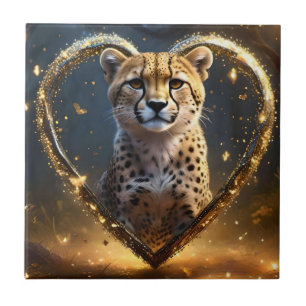 Azulejo Chita: Un corazón de amor dorado