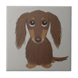 Azulejo Chocolate Brown Dachshund