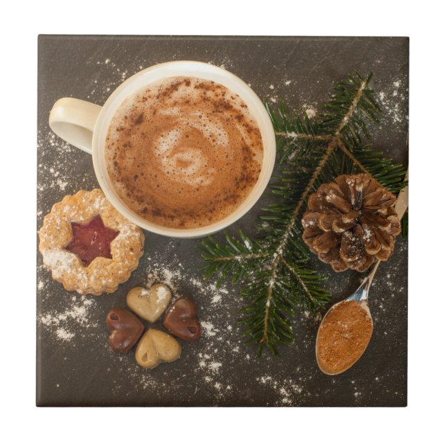 Azulejo Chocolate caliente navidades (Frente)