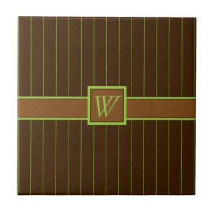 Azulejo Chocolate con lámina de pimientos